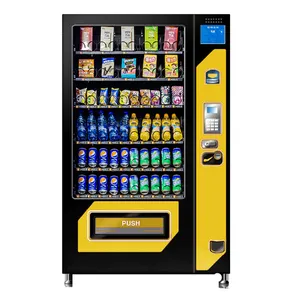 Distributeur automatique de snacks et boissons, coca cola pommes de terre chips combo LED light soda machine distributeur automatique pour aliments et collations