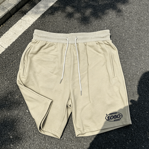 Custom Logo Solid Breathable Casual Printed Summer Men's <b>Shorts</b> OEM Service Drawstring Closure Mid Waist Vintage Style - Product Image 1