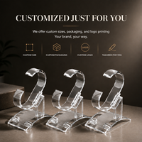 Présentoir de montres professionnel en acrylique de qualité supérieure avec base épaissie pour collection de luxe et vitrine de vente au détail – Vente en gros