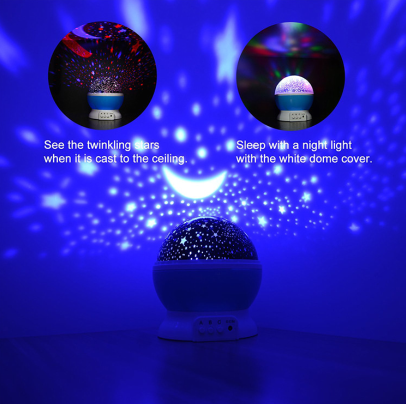 3D RGB océano noche sueño de hadas Luna estrella maestro cielo estrellado cielo proyector Led Lamparas galaxy Light