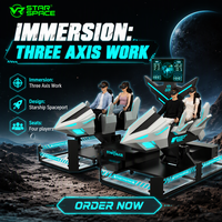 Simulateur de vol VR 9D pour parc d'attractions commercial intérieur, machine de jeu VR en métal pour centre commercial, pour gagner de l'argent