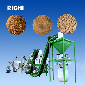 Richi của nhà máy 1-2 T/h tự động trấu rơm PELLET dòng để bán - Product Image 1