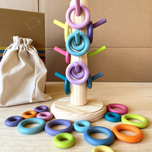Blocs de construction emboîtables en bois unisexe, style INS, arc-en-ciel, certifiés CE et CPC, pour enfants de 3 à 6 ans, Kraft - Product Image 2