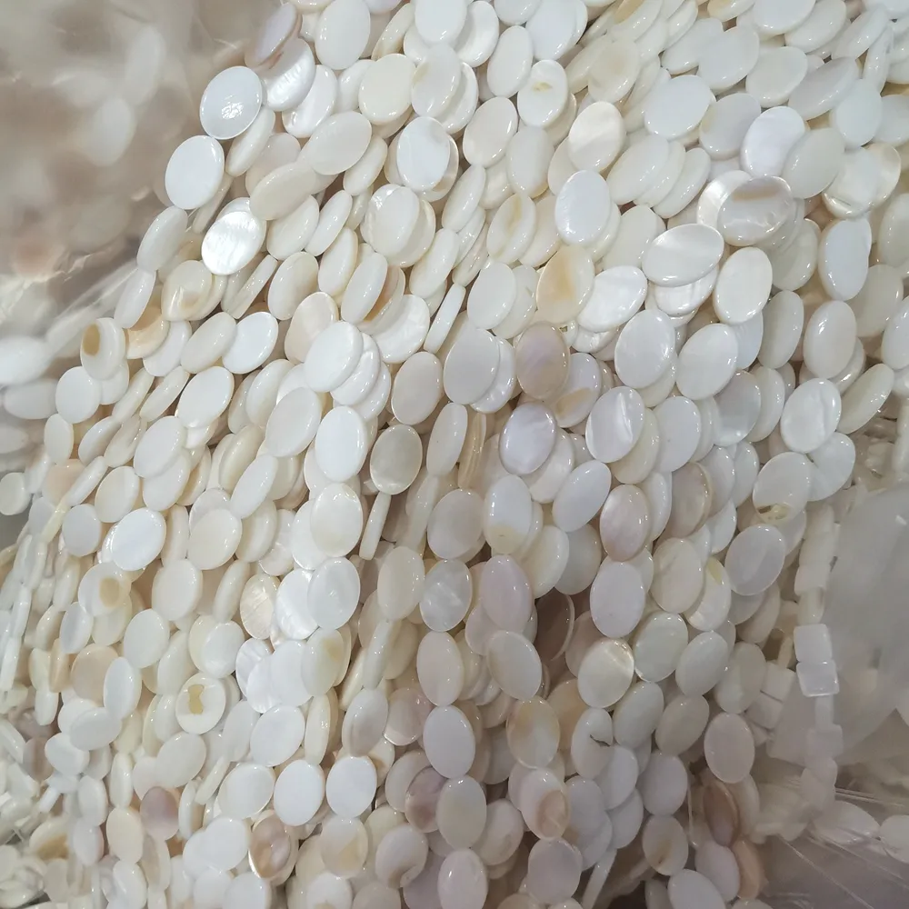 13*18mm White Color High Quality Oval Shape Shell Beads Mother Of Pearl Egg Shape For DIY Jewelry Making 10mm 12mm 15mm