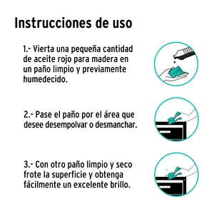 Huile pour meubles Klintek rouge 480 ml, polissage du bois en boîte de 6 unités - Product Image 2