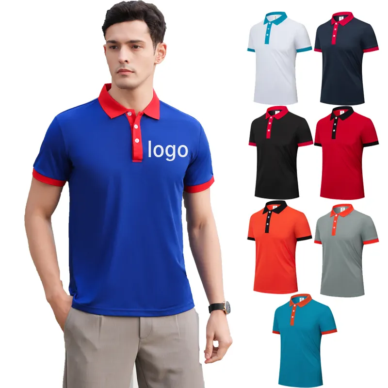 Grosir kualitas tinggi polos kasual rok Polo kemeja bordir cepat kering pakaian Golf kustom Logo sederhana untuk pria t shirt