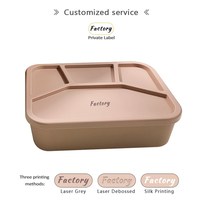 Boîte à bento réutilisable avec compartiments, sans BPA, pour l'école, les bébés, les enfants, récipient de stockage alimentaire, design anti-fuite, boîte à lunch pour enfants