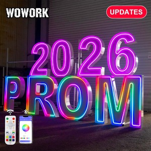 Nouvelles lettres et chiffres lumineux LED RGB étanches en métal 2026 pour décoration de mariage, anniversaire et événements - Product Image 4