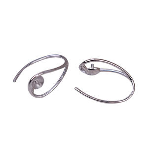 Pendientes de Perlas S925 de Plata de Ley Wenchi, Sencillos, con Personalidad Femenina, de 7-10 mm, con Bandeja Vacía para DIY, Accesorios de Joyería 16087 - Product Image 5