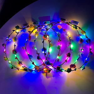 Nouveau serre-tête lumineux <span class=keywords><strong>LED</strong></span> multicolore de style euro-américain, idéal pour les marchés de rue et les fêtes - Product Image 2