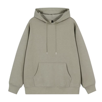 Sweat à capuche épais pour homme 400 GSM, vente en gros, coupe oversize décontractée sans cordon, design uni, grande taille
