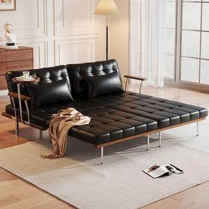 Canapé-lit haut <span class=keywords><strong>de</strong></span> gamme en bois et cuir, design créatif, pour salon, avec accoudoirs, luxe moderne, pour la maison - Product Image 5