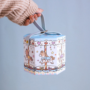 Simpatico Pony Rotante a Cartone Animato, Regalo di Compleanno per Bambini, Scatola Regalo <span class=keywords><strong>Sorpresa</strong></span> Portatile - Product Image 2