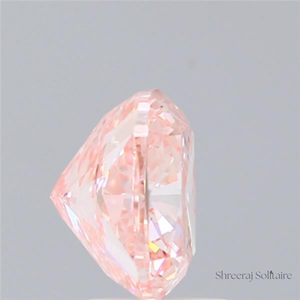 SHREERAJ SOLITAIRE Diamante de 2 Ct, Corte Cojín, Rosa Intenso Fantasía, Cultivado en Laboratorio, VVS VS CVD, Certificado IGI, Perforado con Láser, Piedra Suelta - Product Image 5