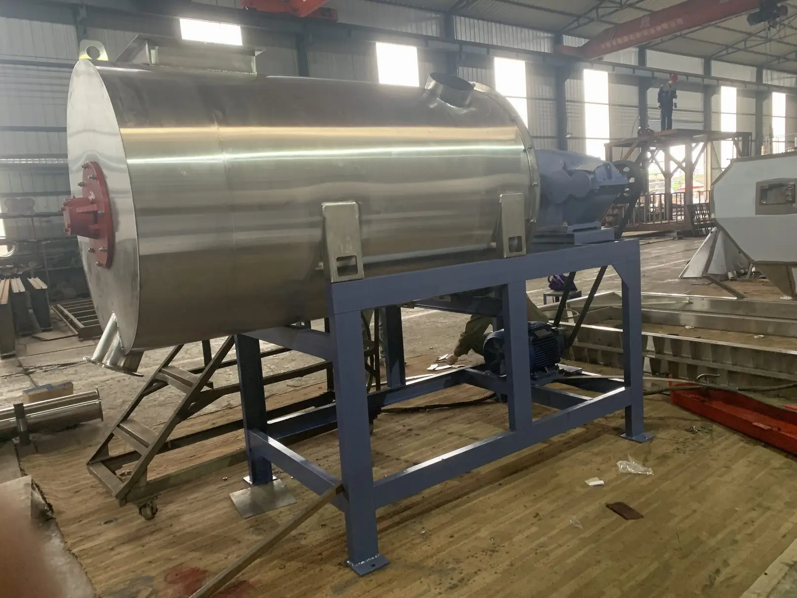 100 500 5000 litre gıda tozu yatay şerit karıştırıcı mikser toz karıştırma makinesi 100 Kg paslanmaz çelik şerit mikser