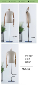 Tùy Chỉnh Người Đàn Ông Của Phù Hợp Với Mannequin Đứng Nửa Cơ Thể Với Gỗ Cánh Tay Không Đầu Nam Thân Cho Hiển Thị <span class=keywords><strong>Inflatable</strong></span> Bust Đầu Làm Kim Loại Vải - Product Image 5