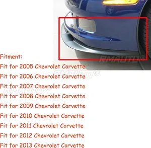 สำหรับเชฟโรเลต ซี6 คอร์เวทท์ ปี 2005-2013 รุ่น Z06 ZR1 สไตล์ไวด์บอดี้ ชุดแต่งกันชนหน้าแบบลิปสปลิตเตอร์ คาร์บอนไฟเบอร์ สีดำด้าน - Product Image 4