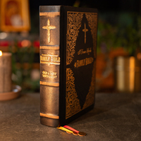 Bible familiale anglaise en gros personnalisée en cuir, Bible héritage sur mesure, Apocryphes