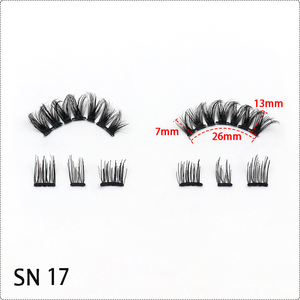 Boîte personnalisée de marque privée facile à appliquer <span class=keywords><strong>faux</strong></span> <span class=keywords><strong>cils</strong></span> en fibre végétale 3D en gros <span class=keywords><strong>cils</strong></span> magnétiques quantiques sans colle sans eye-liner - Product Image 6