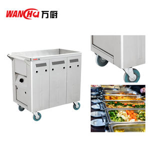 Extérieur Mobile Restaurant Buffet Fast Food Affichage Réchauffeur Vitrine Chariot Acier Inoxydable Buffet Bain Marie Usine - Product Image 2