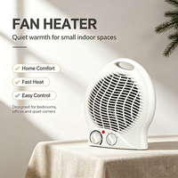 Chauffage de bureau d'hiver portable en céramique PTC avec 2 fusibles de sécurité contre la surchauffe et mini ventilateur électrique de table
