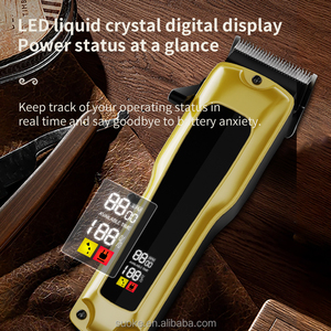 Set Professionale di Tagliacapelli Ricaricabile per <span class=keywords><strong>Uomo</strong></span>, Rasoio Elettrico, Accessori e Strumenti, Kit Dorato per Salone e Barbiere - Product Image 2