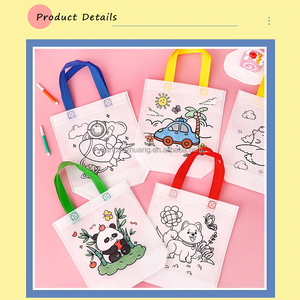 Bolsa <span class=keywords><strong>para</strong></span> colorear <span class=keywords><strong>para</strong></span> niños, bolsa <span class=keywords><strong>de</strong></span> <span class=keywords><strong>regalo</strong></span> <span class=keywords><strong>de</strong></span> fiesta <span class=keywords><strong>para</strong></span> niños, almacenamiento <span class=keywords><strong>de</strong></span> juguetes, bolsa con asa <span class=keywords><strong>de</strong></span> compras <span class=keywords><strong>de</strong></span> <span class=keywords><strong>tela</strong></span> no tejida ecológica - Product Image 3