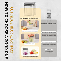 Mini hachoir multifonctionnel en plastique PP pour légumes, coupe-frites, coupe-pommes de terre pour salade de fruits