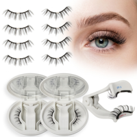 Ensemble de cils magnétiques souples personnalisés en PBT avec applicateur, sans colle, certifiés CPNP