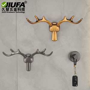 Ganchos de pared con forma de asta de ciervo, de aleación de zinc, para colgar en la entrada o la sala de estar. - Product Image 2