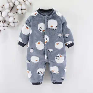 Factory Direct flannel baby clothes spring and autumn styles for boy and girl baby jumpsuit for baby