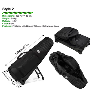 Dericsson <b>Golf</b> Travel Case Custom <b>Golf</b> Travel Bag Hard Case with Wheels Retractable Legs Airline Check-in Protective <b>Golf</b> Bag - Product Image 3