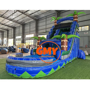 Glissière d'eau pleine d'entrain gonflable bleue <span class=keywords><strong>de</strong></span> marbre d'arbre <span class=keywords><strong>de</strong></span> marbre <span class=keywords><strong>de</strong></span> Offre Spéciale avec le ventilateur - Product Image 1