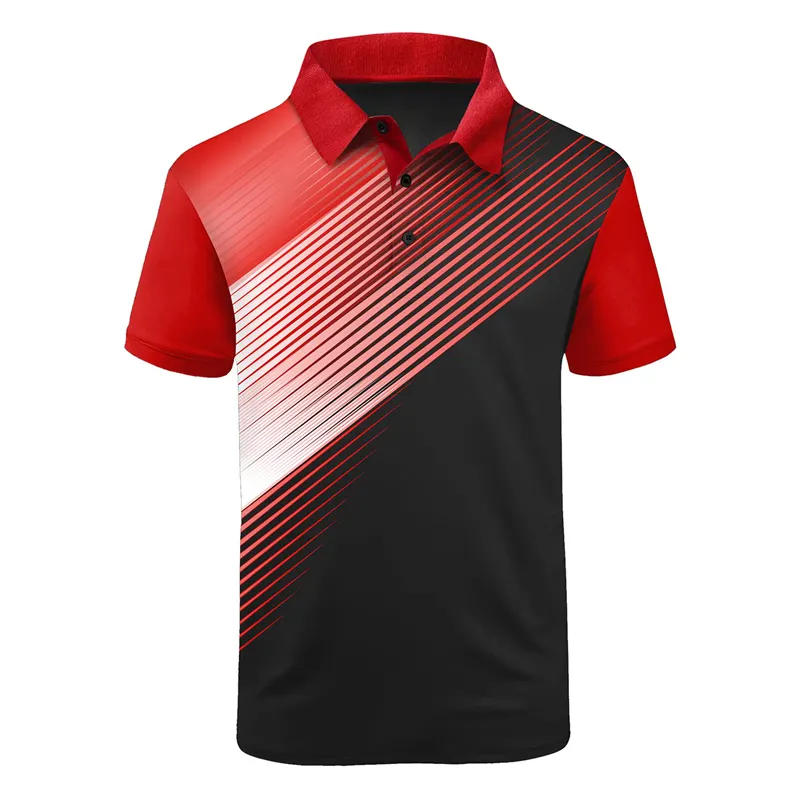 Großhandel Herren hochwertiges POLO-Hemd schnell trocknend dehnbares kurzarm-T-Shirt individuelles Logo feuchtigkeitsabsorbierendes Golf-Hemd