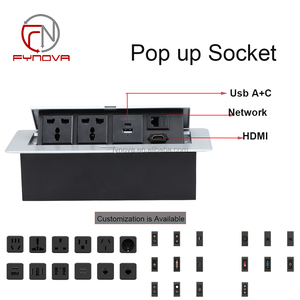 Enchufe de Corriente Retráctil Oculto en el Escritorio, Enchufe de Corriente Emergente Universal para Mesa, Enchufe de Corriente Emergente para Escritorio - Product Image 2
