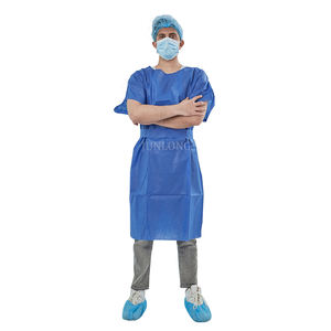 Junlong Fabriek Verkoopt Patiëntenjurk Met Korte Mouwen Wegwerp Medische Niet-Geweven Patiëntenjurk Zonder Mouwen - Product Image 4
