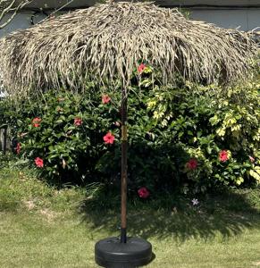 Sombrilla de playa natural para exteriores, venta al por mayor, fabricación de fábrica, sombrilla de hierba de ocio, sombrilla de seis huesos de 2,5 metros - Product Image 1