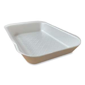 Barquettes à viande en plastique blanc 8,56 x 6,1 x 1,2 pouces 500/carton - Product Image 3