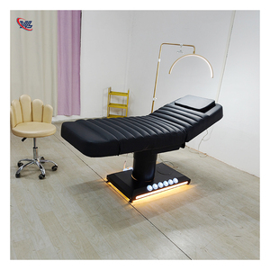 Customized Color <strong>Black</strong> Leather Beauty Salon Massage Table Electric Curved Treatment Facial Lash Beauty <strong>Bed</strong> - Product Image 3