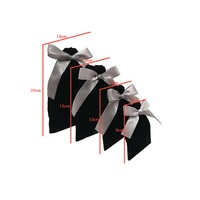 Bestpackaging Pochette à bijoux en velours de luxe avec cordon de serrage et logo personnalisé, emballage cadeau pour bijoux avec ruban