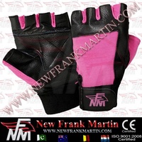 Sarung Tangan Olahraga Unisex NFM untuk Angkat Berat, Gym, Fitness, Powerlifting, Pelindung Telapak Tangan, Penyangga Pull-Up, Crossfit, Warna Pink