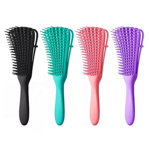 Cepillo Desenredante de Plástico de 8 Hileras con Ancho Ajustable y Ventilación para Masaje del Cuero Cabelludo para Mujer - Product Image 1