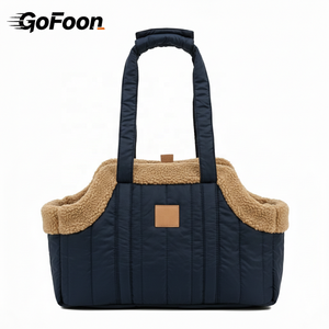 Sac de transport pour animaux de compagnie de haute qualité, confortable et épais pour l'hiver, avec intérieur en polaire, sac de transport pliable pour voiture, sac de shopping portable - Product Image 3