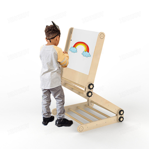 Triángulo de Escalada Multifuncional Ajustable con Piezas de Aprendizaje y Pintura, Escalador de Actividades con Sillas Combinables - Product Image 6