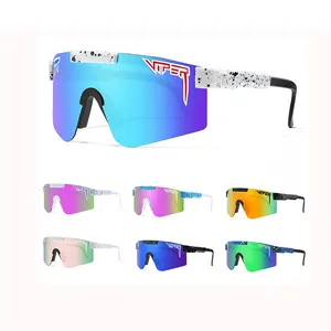 Großhandel string sonnenbrille männer-Neue Trendy Herren TR90 Rahmen Sport Nachtsicht Fahrrad brille Wind dichte polarisierte UV400 Pit Viper polarisierte Sonnenbrille