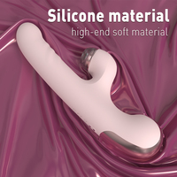 Vibrateur Lapin S-Hande 3 en Silicone Remplaçable pour Femmes, avec fonctions de Succion, de Tapotement, de Léchage et de Poussée, pour le Point G