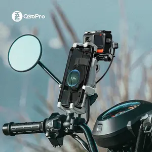 Best Motorcycle Phone Holder 2023 Osopro XUANWU Motorcycle Phone Holder With Wireless Charger Phone Holder For Motorcycle Mount