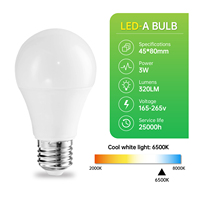 Bombilla LED de 3W, E27, 6500K, Alto CRI 80, Función de Memoria, Lámpara LED de Ahorro de Energía para Jardín (HELI 27 Años)