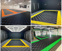 Dalles de sol modulaires pour garage 380G, portables, antidérapantes, en PP, avec grille de drainage pour lavage de voitures, atelier