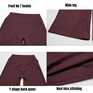 Ensemble deux pièces de <span class=keywords><strong>sport</strong></span> pour <span class=keywords><strong>femme</strong></span> avec soutien-gorge à bretelles réglables et logo personnalisé, et pantalon <span class=keywords><strong>capri</strong></span> large – Tenue de yoga et de gym - Product Image 3